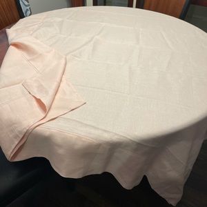 Pink Rectangle  cotton table cloth
